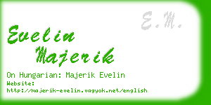 evelin majerik business card